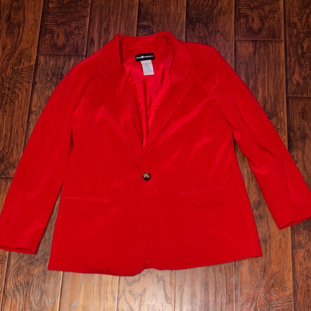 Sag Harbor Vibrant Red Blazer